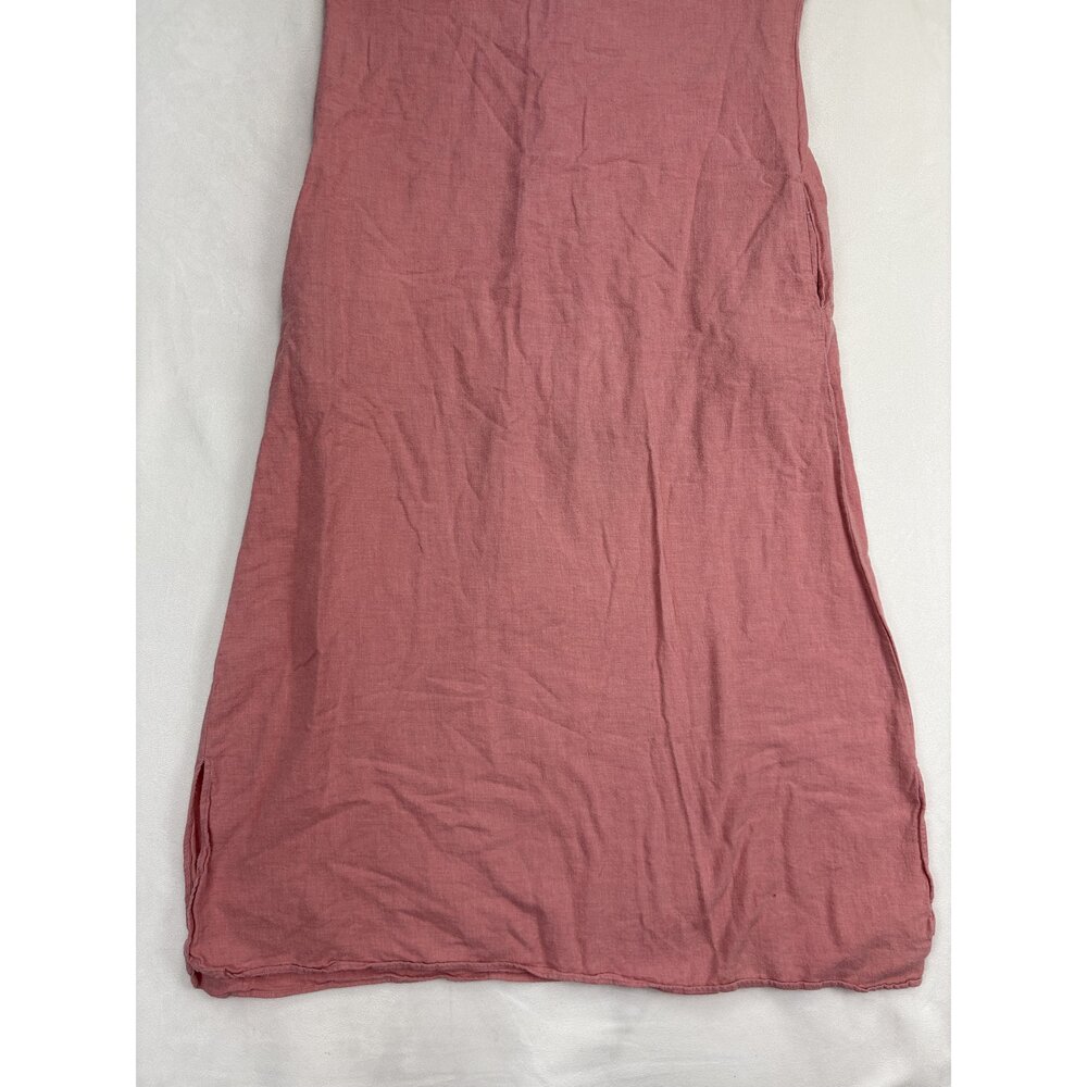 Storq Maxi Dress Size 2 Henley Dolman Sleeve Dusty Rose - Picture 9 of 12